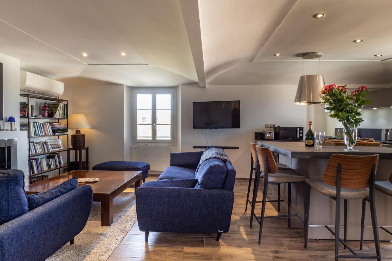 Charmant Appartement Spacieux Pour 6P Vue Mer Vieil Антиб Экстерьер фото