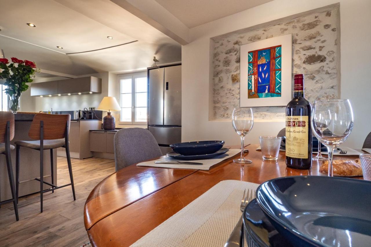 Charmant Appartement Spacieux Pour 6P Vue Mer Vieil Антиб Экстерьер фото