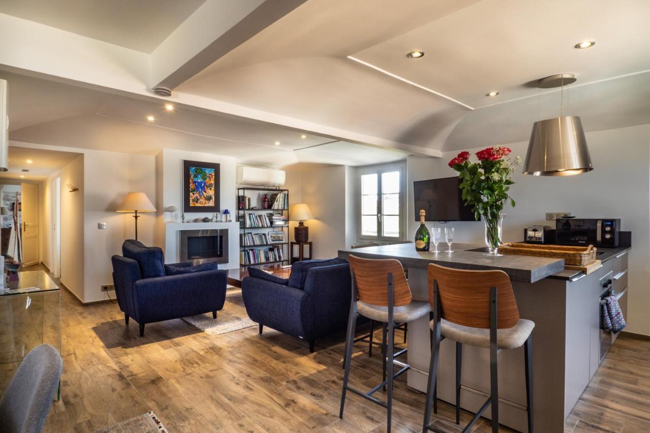Charmant Appartement Spacieux Pour 6P Vue Mer Vieil Антиб Экстерьер фото
